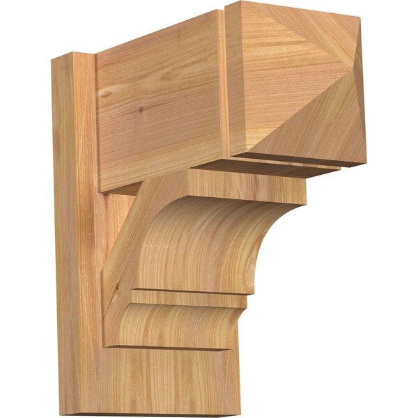 Ekena Millwork Balboa Arts & Crafts Smooth Outlooker, Western Red Cedar, 7 1/2"W x 14"D x 14"H OUT08X14X14BOA03SWR - main